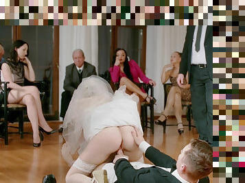 Sex at a wedding with bitch bride Kristy Waterfall