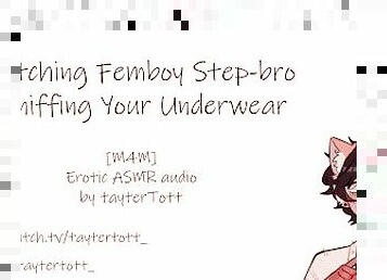 Catching Femboy Step-bro Sniffing Your Underwear  [yaoi asmr] [M4M] Erotic ASMR audio