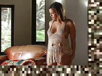 Babe Keisha Grey takes off her sexy dress