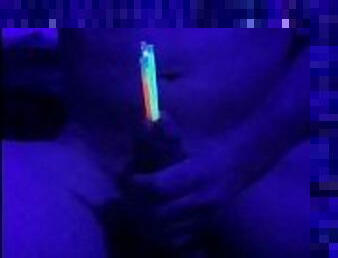 Penis is full - three whole glowing stick in the penis