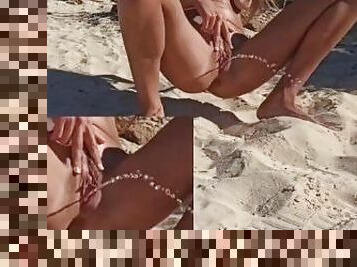 baignade, poilue, masturbation, en-plein-air, pisser, public, chatte-pussy, giclée, amateur, babes