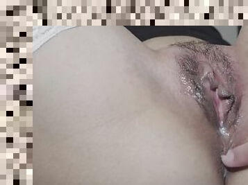 peluda, orgasmo, cona-pussy, amador, mulher-madura, mãe, casal, pov, mãe-mother, molhado