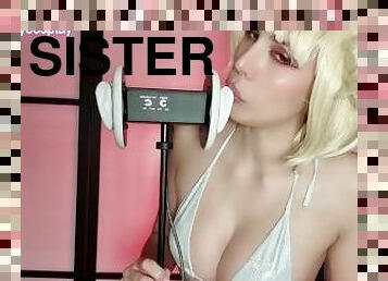 STEPSISTER Licks wet and hard to make you cum with anime cosplay ASMR