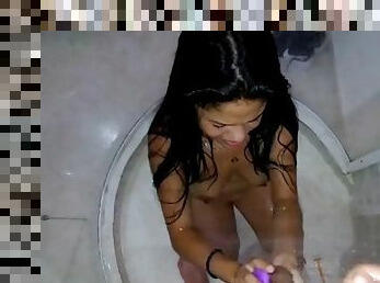 bañando, esposa, amateur, mamada, adolescente, hardcore, ducha, cornudo, cañero