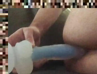 amador, anal, brinquedo, gay, dildo, sozinho