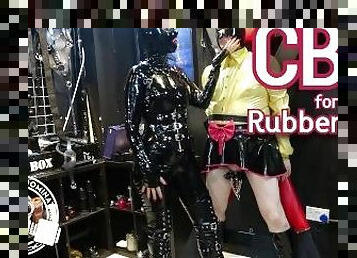 fetish, latex, femidom, gummi, drillende