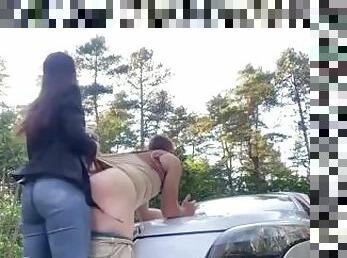 public, amateur, anal, voiture, maîtresse, forêt, domination, femme-dominatrice