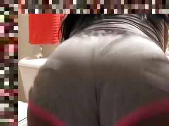 BBW Ebony twerkin in booty shorts