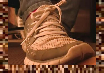 Nike free sneakers fondling hand crushing full vid