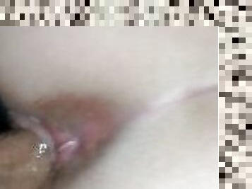 amateur, perempuan-jelita, remaja, creampie