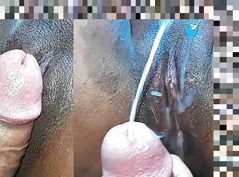 pussy, amatør, cumshot, ebony, stor-pikk, tenåring, hjemmelaget, latina, svart, par