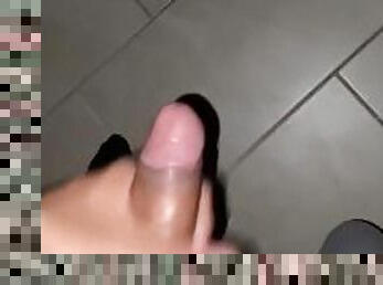 Solo male stroking fat cock