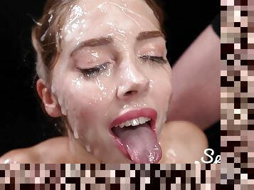Mary Popiense's Sticky Bukkake Filthy Porn