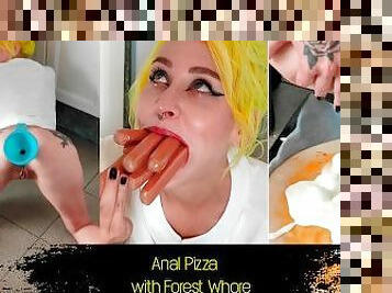 Anal Pizza with Forest Whore (prolapse, messy, filthy, dirty, enema)