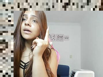 amateur, adolescente, casero, webcam, fetichista, a-solas, morena