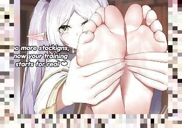 masturbação, pés, gozando, anime, hentai, domínio-feminino, nylon