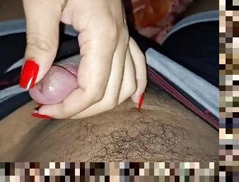 masturbaatio, latino, käsihomma, pov, kiimainen, sisko, femdom, mulkku