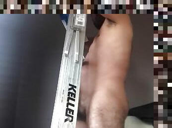 Freaky sexual ladder masturbation