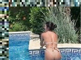 culo, al-aire-libre, fiesta, público, amateur, babes, piscina, culazo, pequeñita, fetichista