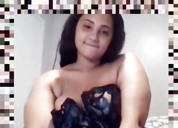 teta-grande, ébona, preto, bbw, botins, webcam, rabo, massivo