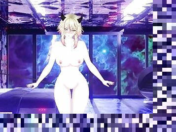 Vtuber Hentai waifu Gives you sloppy head