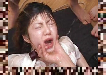 Asian chicks are having awesome gangbang