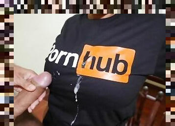 Cum on my Pornhub T-shirt - wenxram