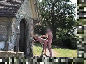 Shagging outside Church