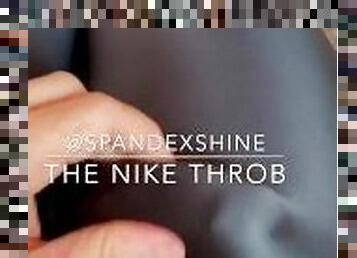 SpandexShine Lycra cock throb and rub leggings