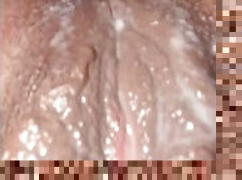 masturbation, orgasme, chatte-pussy, giclée, amateur, ébène, ados, jouet, ejaculation-interne, point-de-vue