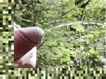 masturbation, pisser, public, amateur, solo, forêt