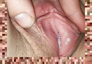 cona-pussy, dedos, ejaculação, molhado, espalhando