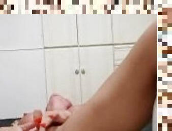 masturbação, orgasmo, cona-pussy, amador, babes, brinquedo, loira, dildo, sozinho, realidade