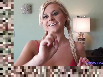 Slutty Blonde Kelly Surfer Films A Home Made Porno Flick At Home With Her Online ""swiped"" Stud!