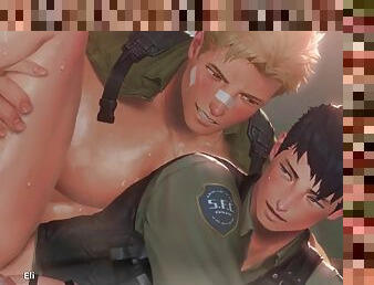 Yaoi Recruit Soldier Teaches Sex