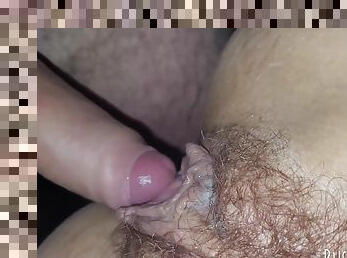 Huge Cumshot And Cream Pie On Her Hairy Muff