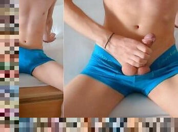 Hot Cum in Blue Underwear /// Jordan Wilder