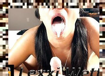 Hot Pinay MILF swallows MASSIVE load of cum! - Lexxi Wett