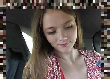 Car sex and naughty ride with mira monroe back seat amateur blowjob filmed pov