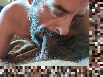 Daddy Obsessing Over His Boys Hard Black Cock