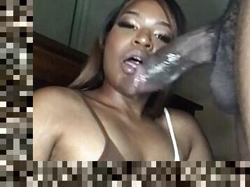 Thick ebony wife sucking a big black cock. I found her on meetxx.com.
