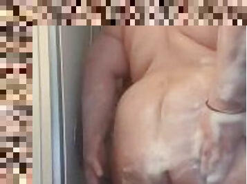 Spanking and shaking my soapy bbw ass in the shower