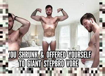 You shrink & offered yourself to giant stepbro vore