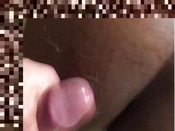 Black teen takes anal creampie