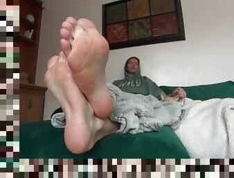 Resting With My Soft Plump Fuckable Soles Inches From Your Face