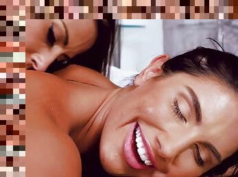August Ames and Madison Ivy lesbian massage sex