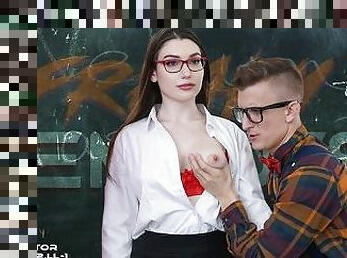 Freaky Fembots - College Nerd Explores His Sexuality With Busty Sex-Ed Robot Teacher Lily Lou