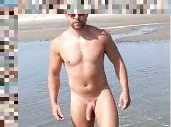 Nude Beach Big Dicked Hunk - MrBritainX