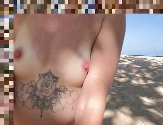 Get naked on a public beach