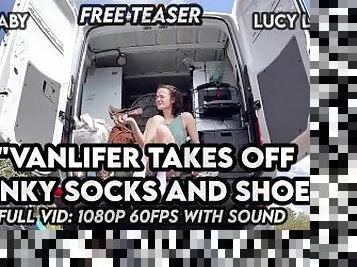 Vanlifer Takes Off Stinky Socks and Shoes FREE Trailer Lucy LaRue LaceBaby